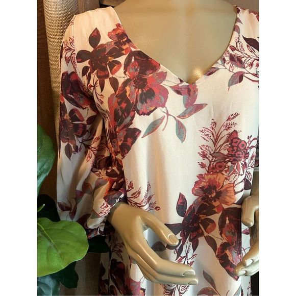 Lulus Shifting Dears Neutral Color Floral Mini Dress - Picture 9 of 11